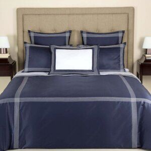 Frette Porto KING Cotton Navy Duvet cover USED
